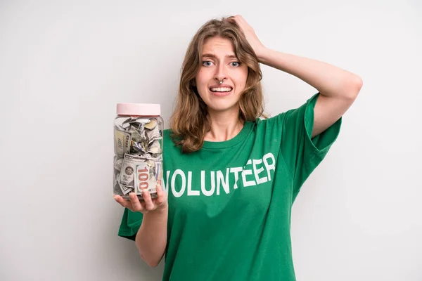 Teenager Girl Volunteer Donation Concept — Foto de Stock