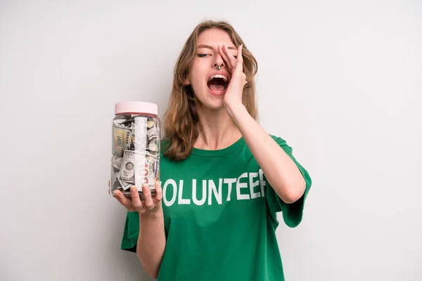 Teenager Girl Volunteer Donation Concept — Stok fotoğraf