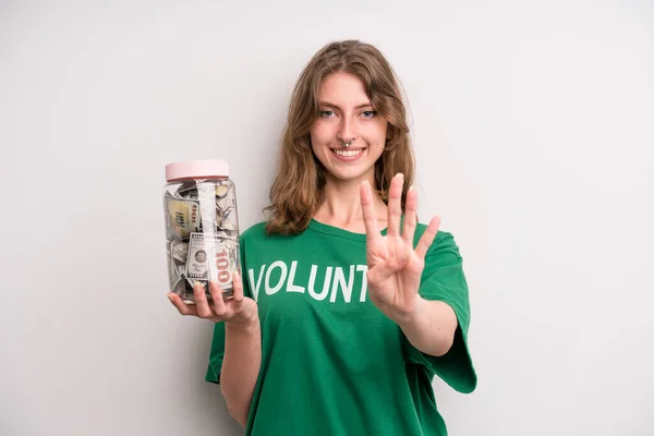 Teenager Girl Volunteer Donation Concept — Stockfoto