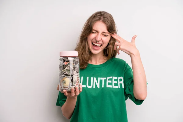 Teenager Girl Volunteer Donation Concept — Photo