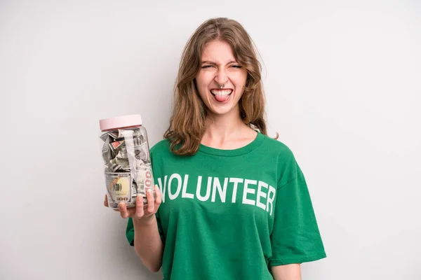 Teenager Girl Volunteer Donation Concept — Stok fotoğraf