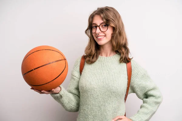 Teenager Girl Basketball Concept — Zdjęcie stockowe