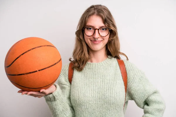 Teenager Girl Basketball Concept — Stock fotografie