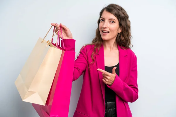 Young Adult Pretty Woman Shopping Bags — Foto Stock