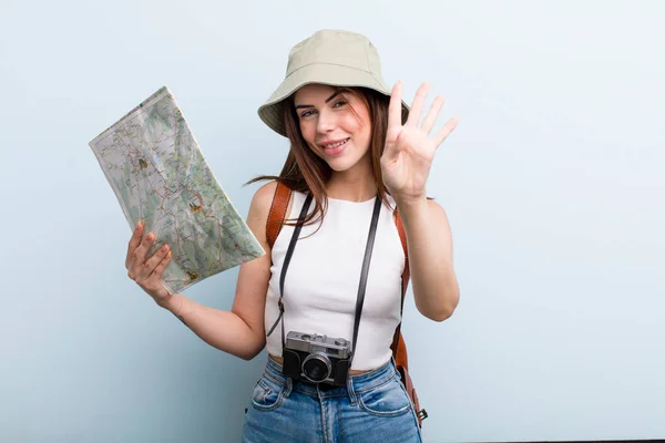 Young Adult Pretty Woman Enjoying Her Holidays Tourist Concept — Fotografia de Stock