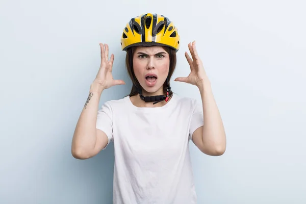 Young Adult Pretty Woman Bike Concept — Foto de Stock