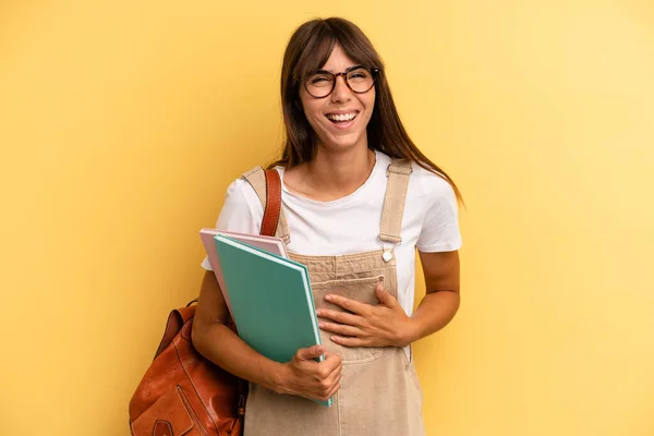 Pretty Woman Laughing Out Loud Some Hilarious Joke University Student — Stock Photo, Image