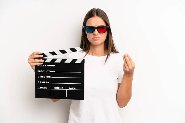 Pretty Woman Making Capice Money Gesture Telling You Pay Movie — Stok fotoğraf