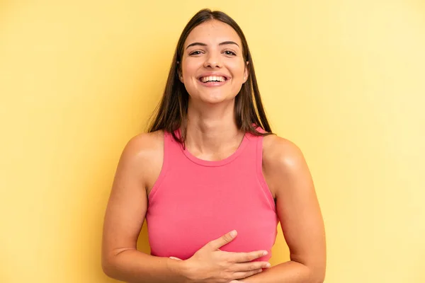 Young Adult Pretty Woman Laughing Out Loud Some Hilarious Joke — Stock fotografie