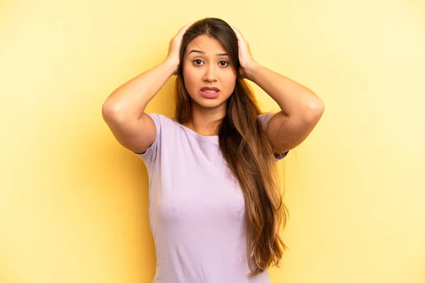 Ásia Bonita Mulher Sentindo Frustrado Irritado Doente Cansado Fracasso Alimentado — Fotografia de Stock