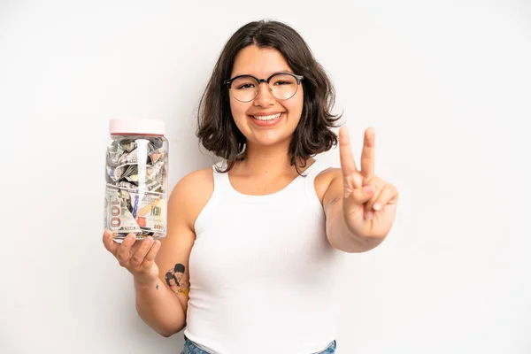 Hispanic Pretty Girl Making Capice Money Gesture Telling You Pay — Stock fotografie