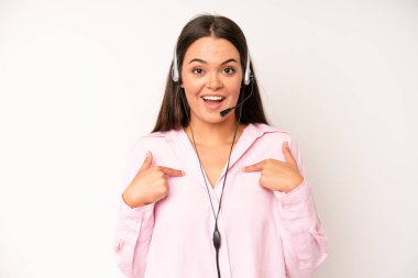 hispanic pretty woma feeling sad and whiney with an unhappy look and crying. telemarketer concept