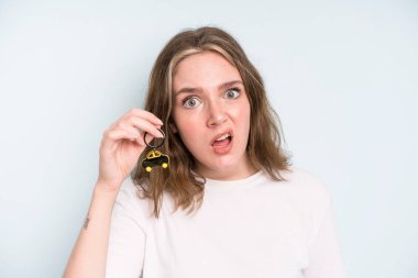 caucasian pretty woman feeling puzzled and confused. new car concept