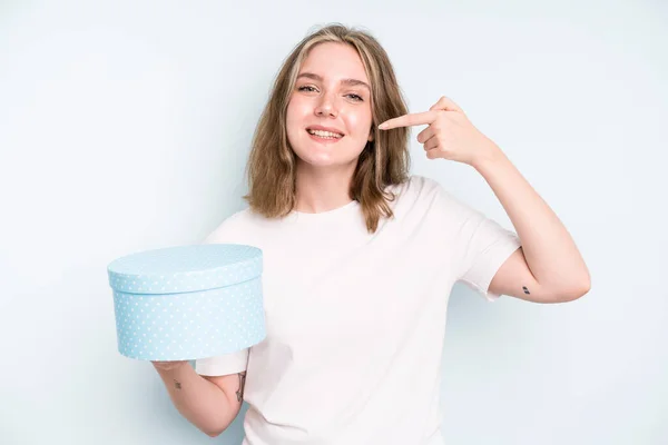 Caucasian Pretty Woman Making Capice Money Gesture Telling You Pay — Foto Stock