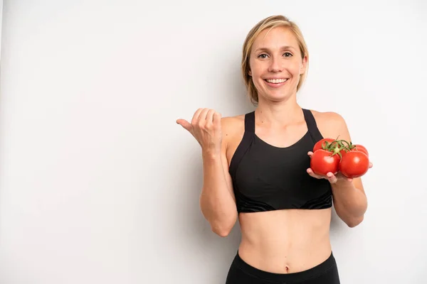 Bastante Joven Adulto Mujer Fitness Dieta Concepto — Foto de Stock