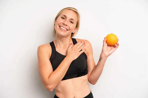 Pretty Young Adult Woman Fitness Diet Concept — Stock Photo, Image