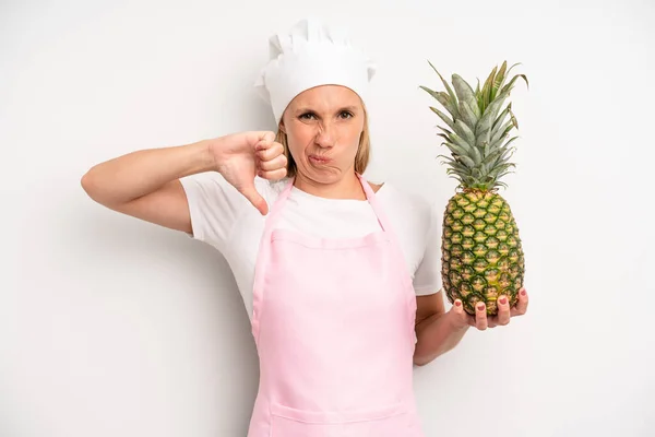 Bastante Joven Mujer Adulta Chef Ingrediente Concepto Alimentos Saludables — Foto de Stock