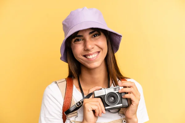 young pretty woman vintage photography concept