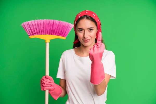 Jonge Mooie Vrouw Die Zich Boos Geïrriteerd Opstandig Agressief Voelt — Stockfoto