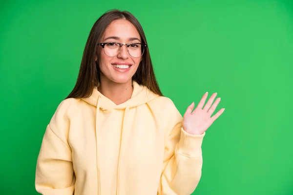 Jong Mooi Vrouw Gevoel Gelukkig Verrast Het Realiseren Van Een — Stockfoto