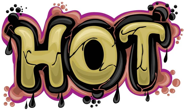 cool HOT graffiti tasarımı