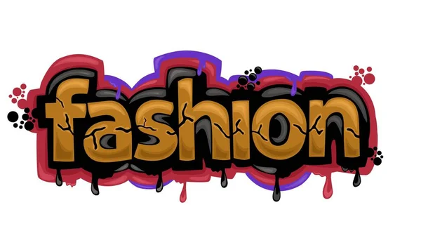 Colorful Fashion Writing Graffiti Design — Stockvektor