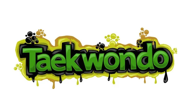 Renkli TAEKWONDO grafiti tasarımı