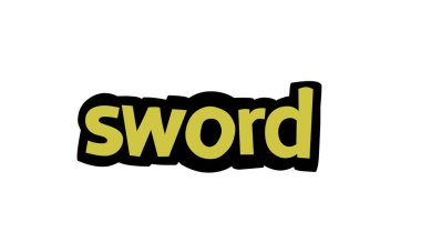 Beyaz arkaplanda KILIÇ yazma vektör tasarımı