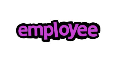 Beyaz arkaplanda EMPLOYEE yazma vektör tasarımı