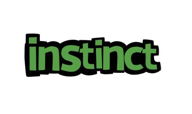 Beyaz arkaplan üzerine INSTICT yazma vektör tasarımı