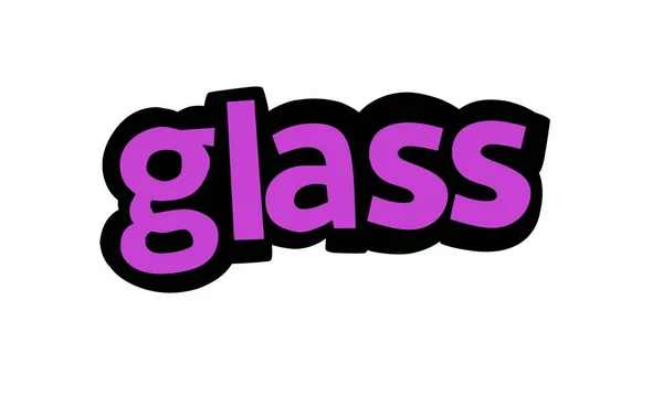 Glass Schrijven Vector Ontwerp Witte Achtergrond — Stockvector