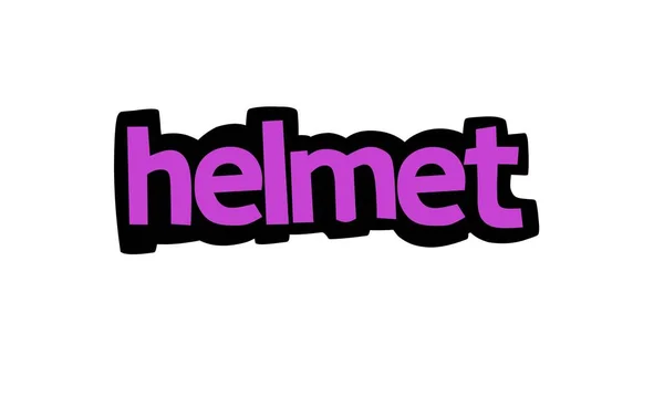 Helmet Diseño Vectorial Escritura Sobre Fondo Blanco — Archivo Imágenes Vectoriales