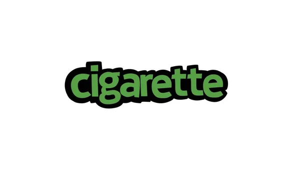 Diseño Vectorial Escritura Cigarette Sobre Fondo Blanco — Vector de stock