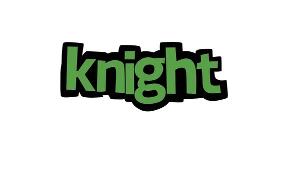 Knight Scrittura Vettoriale Sfondo Bianco — Vettoriale Stock