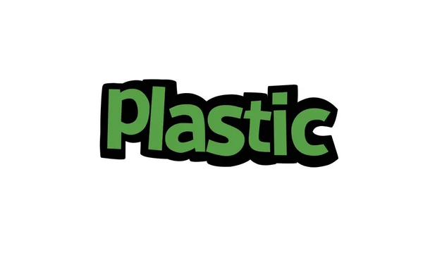 Plastic Schrijven Vector Ontwerp Witte Achtergrond — Stockvector