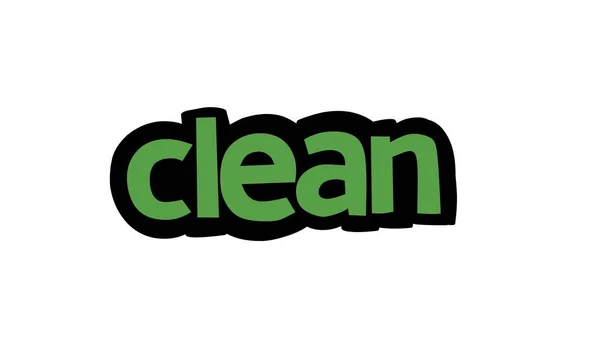 Clean Dessin Vectoriel Écriture Sur Fond Blanc — Image vectorielle