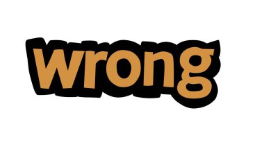 Beyaz arkaplanda yanlış vektör tasarımı