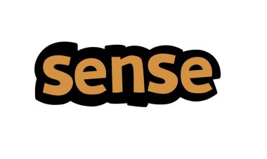 SENSE beyaz arkaplan üzerine vektör tasarımı