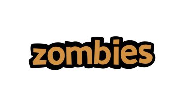 ZOMBIES beyaz arkaplanda vektör tasarımı