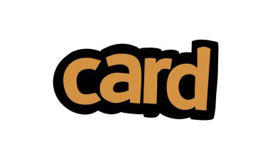 Beyaz arkaplanda CARD harf vektör tasarımı