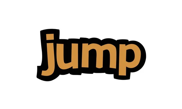 Jump Belettering Vector Ontwerp Witte Achtergrond — Stockvector