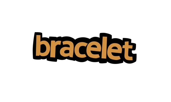 Bracelet Disegno Vettoriale Lettering Sfondo Bianco — Vettoriale Stock