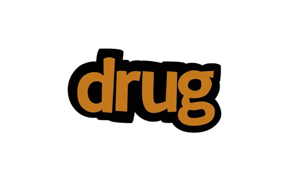 Drug Lettering Vector Design Sobre Fundo Branco — Vetor de Stock