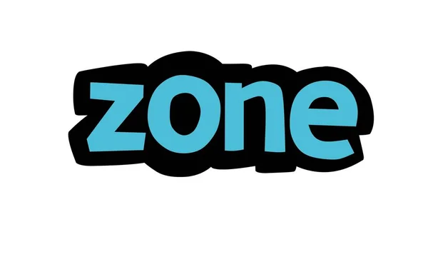 Zone Schrijven Vector Ontwerp Witte Achtergrond — Stockvector