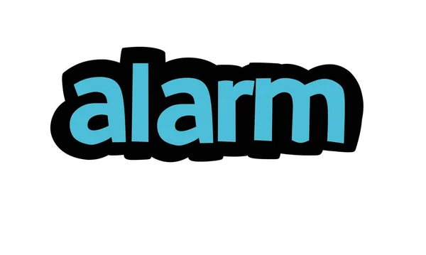 白い背景にAlarmの書き込みベクトルデザイン — ストックベクタ