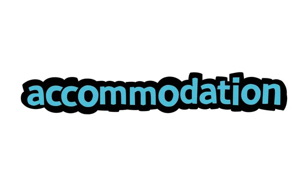 Beyaz arkaplana ACCOMMODATION vektör tasarımı