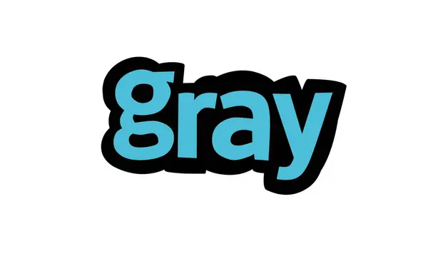 Gray Schrijven Vector Ontwerp Witte Achtergrond — Stockvector
