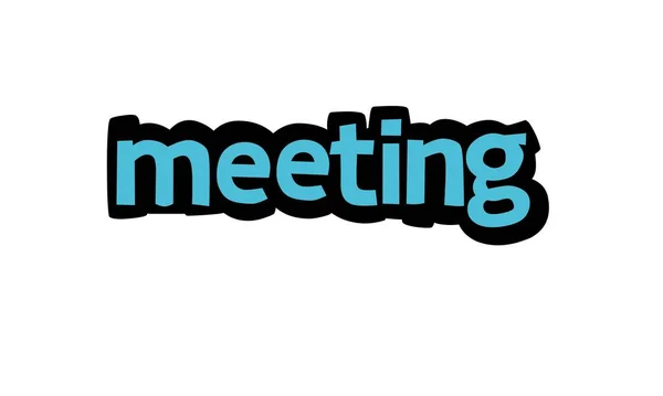 Meeting Writing Vector Design White Background — Stock Vector