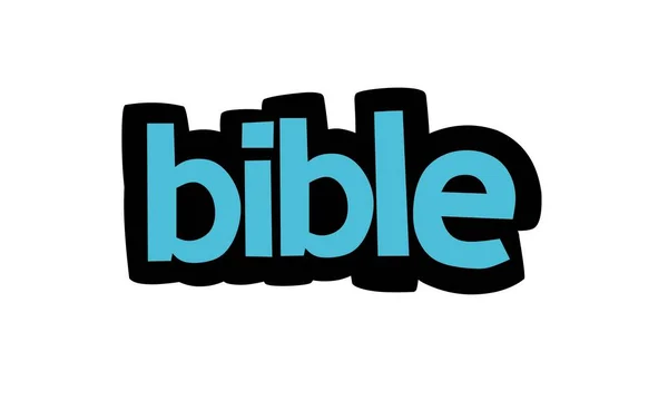 Bibbia Scrittura Vettoriale Disegno Sfondo Bianco — Vettoriale Stock