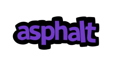 Beyaz arkaplan üzerine ASPHALT yazma vektör tasarımı